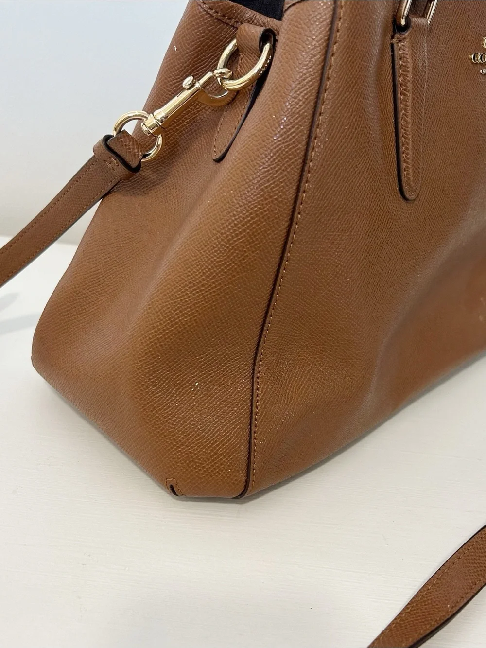 Coach Carryall Leather Satchel brown